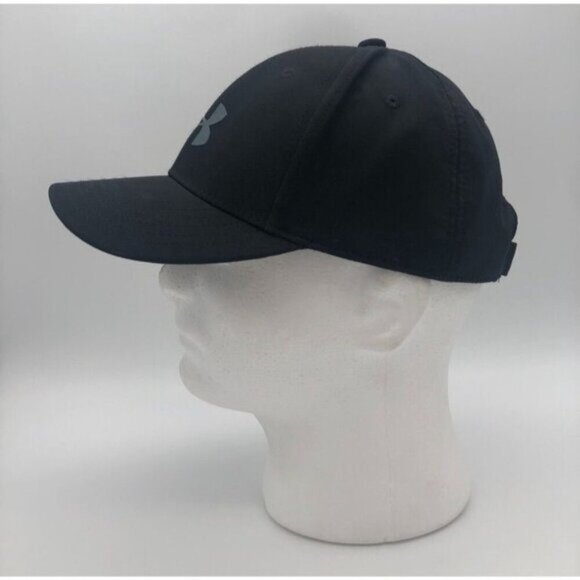 Under Armour Baseball Cap Black Adjustable Strapback Gel Logo Youth One Size - Picture 3 of 7